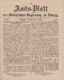 Amts-Blatt der Königlichen Regierung zu Danzig, 25. März 1893, Nr. 12
