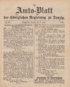 Amts-Blatt der Königlichen Regierung zu Danzig, 3. Juni 1893, Nr. 22
