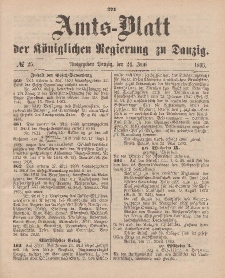 Amts-Blatt der Königlichen Regierung zu Danzig, 24. Juni 1893, Nr. 25