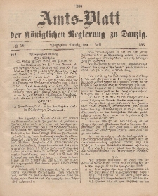 Amts-Blatt der Königlichen Regierung zu Danzig, 1. Juli 1893, Nr. 26