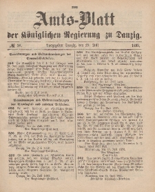 Amts-Blatt der Königlichen Regierung zu Danzig, 29. Juli 1893, Nr. 30