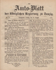 Amts-Blatt der Königlichen Regierung zu Danzig, 19. August 1893, Nr. 33