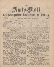 Amts-Blatt der Königlichen Regierung zu Danzig, 9. September 1893, Nr. 36
