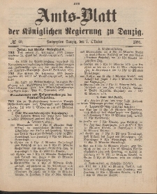 Amts-Blatt der Königlichen Regierung zu Danzig, 7. Oktober 1893, Nr. 40