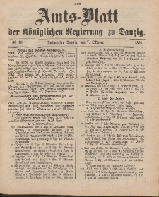Amts-Blatt der Königlichen Regierung zu Danzig, 7. Oktober 1893, Nr. 40