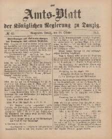 Amts-Blatt der Königlichen Regierung zu Danzig, 28. Oktober 1893, Nr. 43