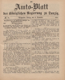 Amts-Blatt der Königlichen Regierung zu Danzig, 4. November 1893, Nr. 44