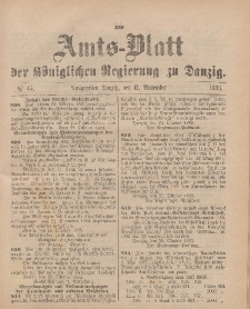 Amts-Blatt der Königlichen Regierung zu Danzig, 11. November 1893, Nr. 45