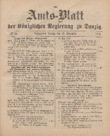 Amts-Blatt der Königlichen Regierung zu Danzig, 18. November 1893, Nr. 46