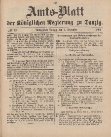 Amts-Blatt der Königlichen Regierung zu Danzig, 2. Dezember 1893, Nr. 48