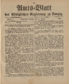 Amts-Blatt der Königlichen Regierung zu Danzig, 21. Januar 1899, Nr. 3
