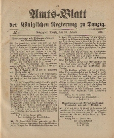 Amts-Blatt der Königlichen Regierung zu Danzig, 28. Januar 1899, Nr. 4