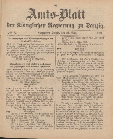 Amts-Blatt der Königlichen Regierung zu Danzig, 24. März 1894, Nr. 12