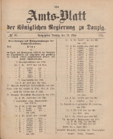 Amts-Blatt der Königlichen Regierung zu Danzig, 19. Mai 1894, Nr. 20