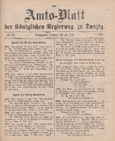 Amts-Blatt der Königlichen Regierung zu Danzig, 14. Juli 1894, Nr. 28