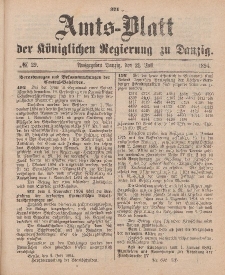 Amts-Blatt der Königlichen Regierung zu Danzig, 21. Juli 1894, Nr. 29