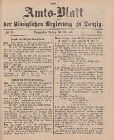 Amts-Blatt der Königlichen Regierung zu Danzig, 28. Juli 1894, Nr. 30