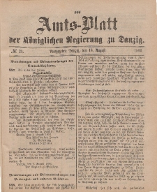 Amts-Blatt der Königlichen Regierung zu Danzig, 18. August 1894, Nr. 33