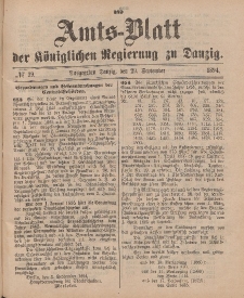 Amts-Blatt der Königlichen Regierung zu Danzig, 29. September 1894, Nr. 39