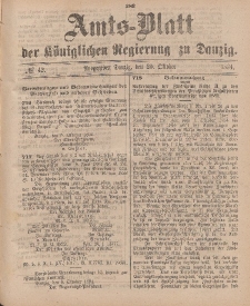 Amts-Blatt der Königlichen Regierung zu Danzig, 20. Oktober 1894, Nr. 42