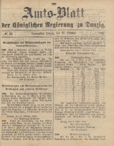 Amts-Blatt der Königlichen Regierung zu Danzig, 27. Oktober 1894, Nr. 43