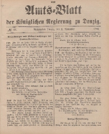 Amts-Blatt der Königlichen Regierung zu Danzig, 3. November 1894, Nr. 44
