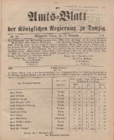 Amts-Blatt der Königlichen Regierung zu Danzig, 17. November 1894, Nr. 46