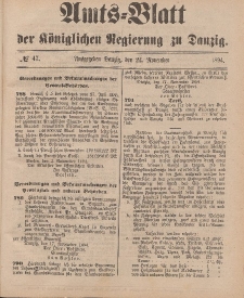 Amts-Blatt der Königlichen Regierung zu Danzig, 24. November 1894, Nr. 47