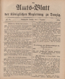 Amts-Blatt der Königlichen Regierung zu Danzig, 1. Dezember 1894, Nr. 48