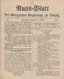 Amts-Blatt der Königlichen Regierung zu Danzig, 4. Januar 1896, Nr. 1