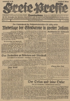 Freie Presse, Nr. 277 Montag 26. November 1928 4. Jahrgang