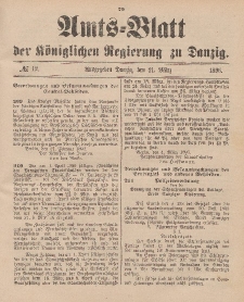 Amts-Blatt der Königlichen Regierung zu Danzig, 21. März 1896, Nr. 12