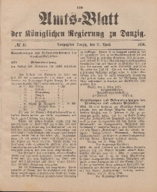 Amts-Blatt der Königlichen Regierung zu Danzig, 11. April 1896, Nr. 15