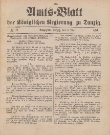 Amts-Blatt der Königlichen Regierung zu Danzig, 9. Mai 1896, Nr. 19