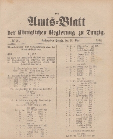 Amts-Blatt der Königlichen Regierung zu Danzig, 16. Mai 1896, Nr. 20