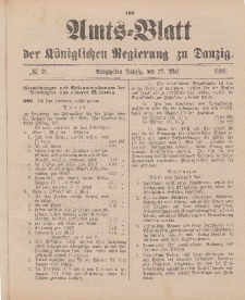 Amts-Blatt der Königlichen Regierung zu Danzig, 23. Mai 1896, Nr. 21