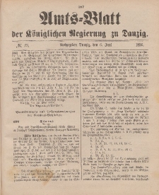 Amts-Blatt der Königlichen Regierung zu Danzig, 6. Juni 1896, Nr. 23