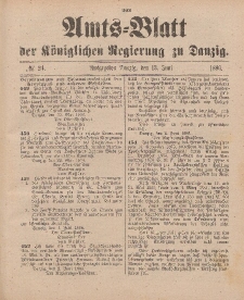 Amts-Blatt der Königlichen Regierung zu Danzig, 13. Juni 1896, Nr. 24
