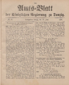 Amts-Blatt der Königlichen Regierung zu Danzig, 27. Juni 1896, Nr. 26