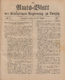 Amts-Blatt der Königlichen Regierung zu Danzig, 22. August 1896, Nr. 34