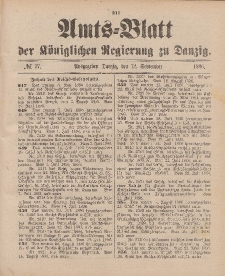 Amts-Blatt der Königlichen Regierung zu Danzig, 12. September 1896, Nr. 37