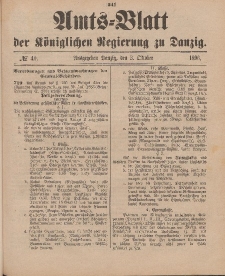 Amts-Blatt der Königlichen Regierung zu Danzig, 3. Oktober 1896, Nr. 40