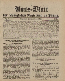 Amts-Blatt der Königlichen Regierung zu Danzig, 4. März 1899, Nr. 9