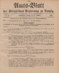 Amts-Blatt der Königlichen Regierung zu Danzig, 10. Oktober 1896, Nr. 41