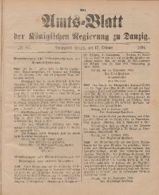 Amts-Blatt der Königlichen Regierung zu Danzig, 17. Oktober 1896, Nr. 42