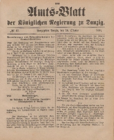 Amts-Blatt der Königlichen Regierung zu Danzig, 24. Oktober 1896, Nr. 43