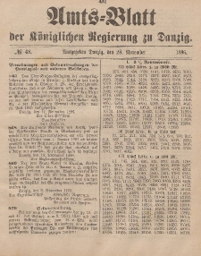 Amts-Blatt der Königlichen Regierung zu Danzig, 28. November 1896, Nr. 48
