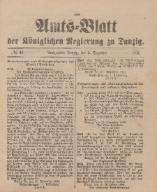 Amts-Blatt der Königlichen Regierung zu Danzig, 5. Dezember 1896, Nr. 49