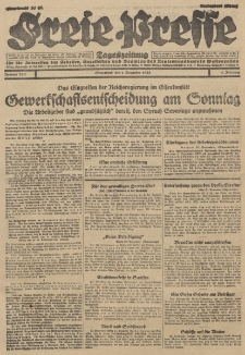 Freie Presse, Nr. 282 Sonnabend 1. Dezember 1928 4. Jahrgang