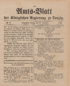 Amts-Blatt der Königlichen Regierung zu Danzig, 28. Dezember 1896, Nr. 52